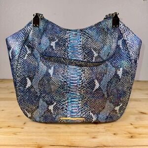 Brahmin Mariana Marine Seville Shoulder Bag NWT Rare Discontinued Snake Embossed